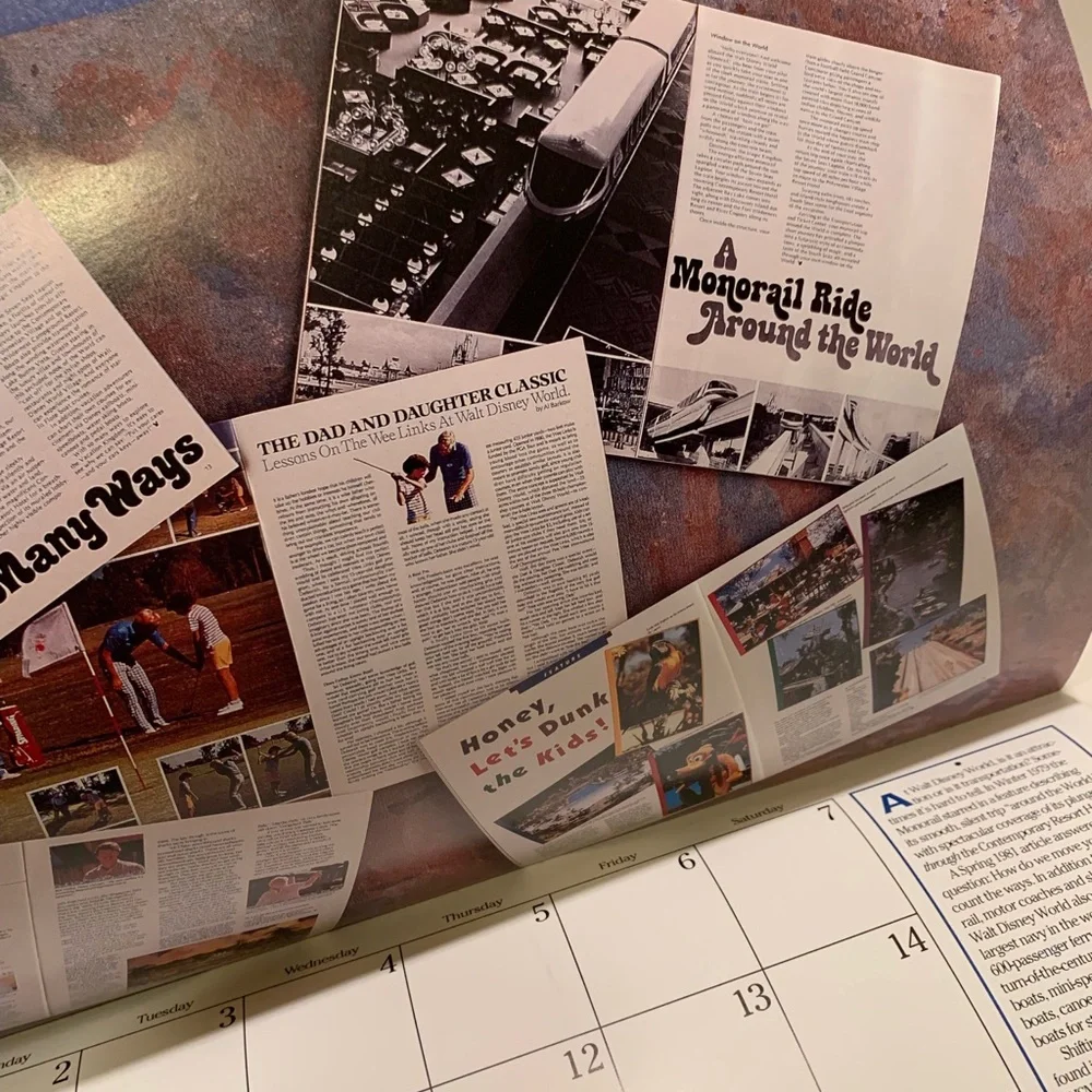 VINTAGE 1992 DISNEY WALL CALENDAR.